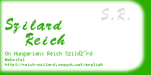 szilard reich business card